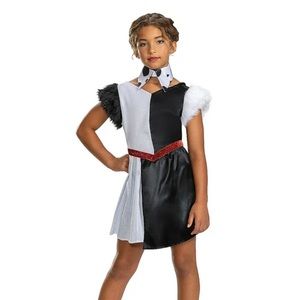 Disguise Disney villains Cruella child costume. Nwt med 7-8